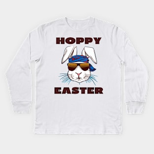 Hoppy Easter Kids Long Sleeve T-Shirt